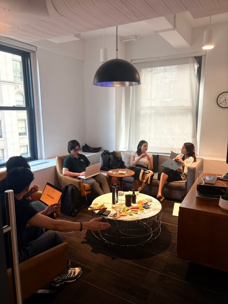 Founders working through problems together during office hours